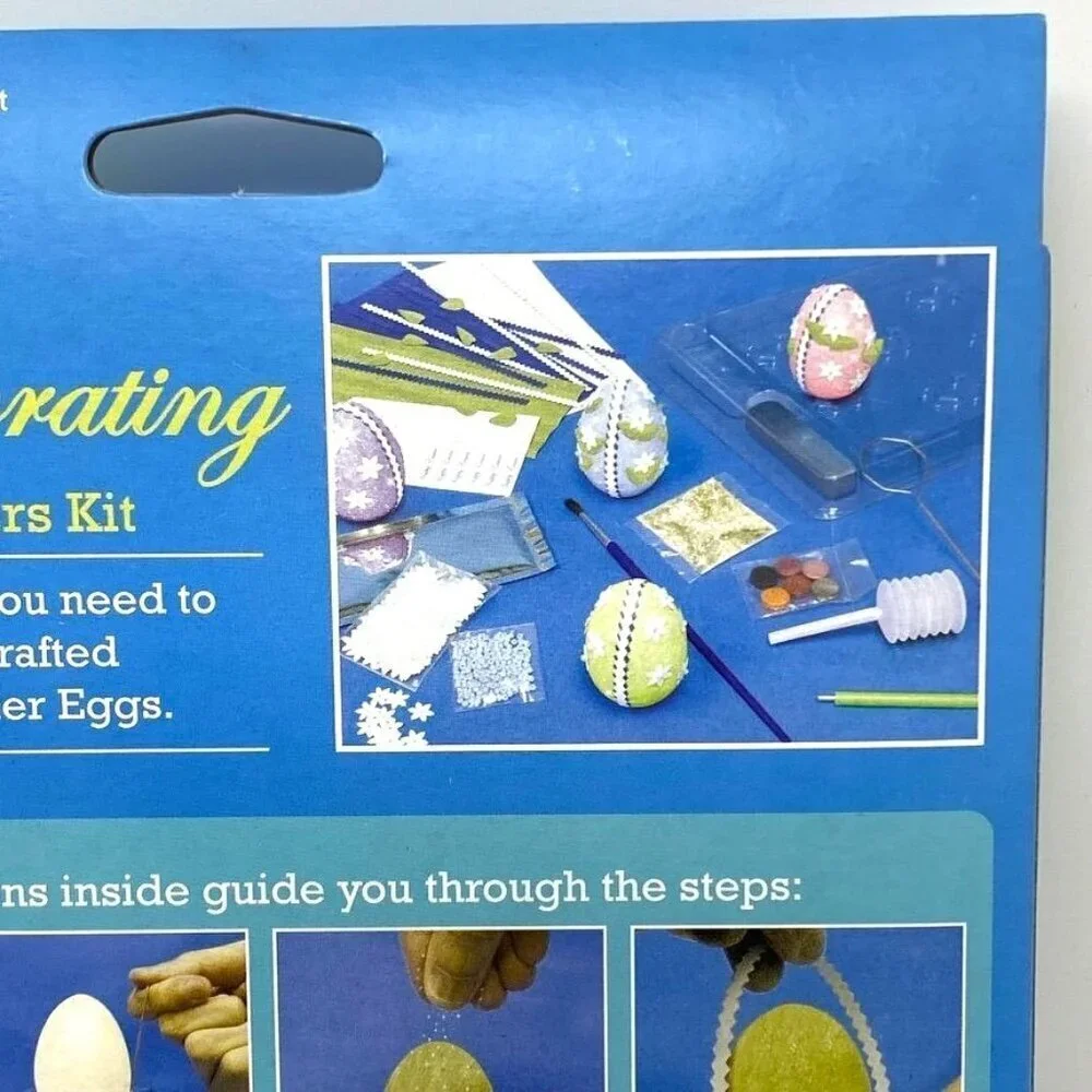Target 2008 Easter Egg Decorating Glitter Flowers Craft Kit